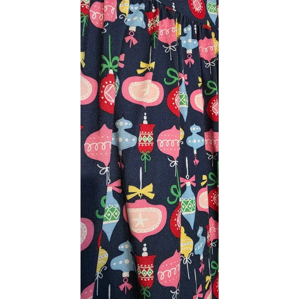 Gymboree Girls 5-6 Holiday Ornaments Nightgown Pajamas PJs